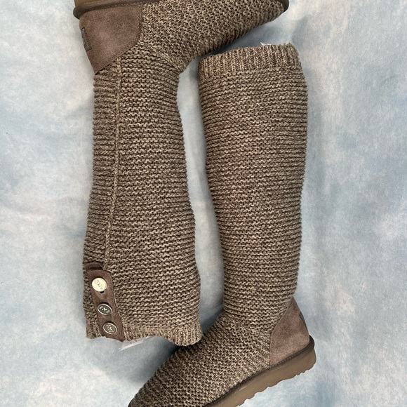 Ugg Cardy Charcoal Sweater Boot 10 - Picture 6 of 12